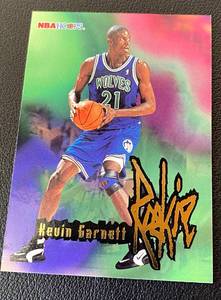 lot 92B image: Kevin Garnett RC 1996 NBA Hoops #272 Rookie Minnesota Timberwolves Basketball Card