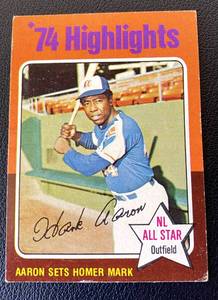lot 97B image: Hank Aaron 1975 Topps #1 Vintage Baseball Card