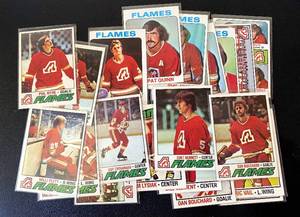 lot 102B image: 1975-77 Topps NHL 20 Card Atlanta Flames Hockey Lot - Vintage