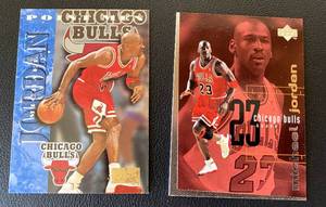 lot 115B image: Michael Jordan 2 Card Basketball Lot