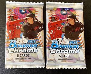 lot 118B image: 2023 Bowman Chrome Baseball - 2 Packs of Cards