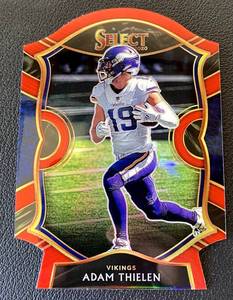 lot 133B image: Adam Thielen Die Cut Prizm 2020 Select Concourse #14 Minnesota Vikings Football Card