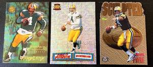 lot 138B image: Brett Favre 3 Card Insert and Die Cut Lot - Green Bay Packers Football Card