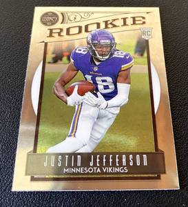 lot 192B image: Justin Jefferson RC 2020 Chronicles Legacy #209 Rookie Minnesota Vikings Football Card