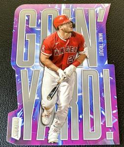 lot 209B image: Mike Trout Die Cut Insert 2023 Topps Stadium Club Goin Yard #GY-2 Baseball Card