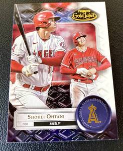 lot 214B image: Shohei Ohtani Gold Label Foil 2022 Topps #44 Baseball Card