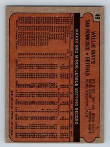 lot 7C image: Willie Mays 1972 Topps #49 Vintage Baseball Card