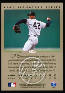 lot 8C image: Mariano Rivera Auto 1996 Leaf Signature Series, RARE Signed Baseball Card, New York Yankees