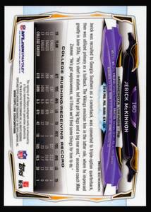 lot 33C image: Jerrick McKinnon Auto RC 2014 Topps Chrome #160, Certified Auto, Minnesota Vikings Football Card