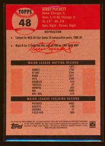 lot 68C image: Kirby Puckett Refractor 2022 Topps Chrome #48 Minnesota Twins Baseball Card
