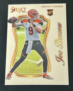 lot 35C image: Joe Burrow RC 2020 Select #SCR-1 Rookie Football Card