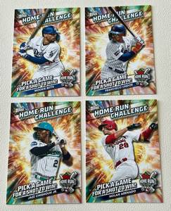 lot 124C image: Lot of 4 Topps Home Run Challenge - 2024 Topps Home Run Challenge Cards Francisco Lindor Nolan Arenado Mookie Betts Jazz Chisholm Jr.