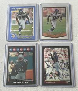 lot 227B image: Rand Moss (4) Card Chrome Lot - Minnesota Vikings Football Cards