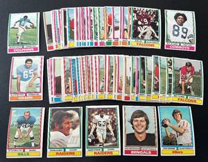 lot 26D image: (80) 1974 Topps Football Card Lot w Stars - Nice Cards - Vintage Football