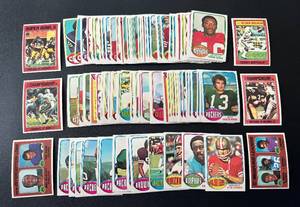 lot 35D image: (100) 1976 Topps Football Vintage Card Lot wstars - Nice cards