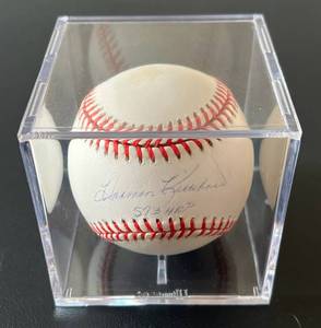 lot 1B image: Harmon Killebrew Signed Baseball - Inscribed 573 HRs - Rawlings Budig Ball, Minnesota Twins