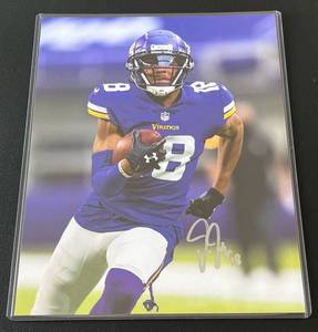 lot 3D image: Justin Jefferson Signed 8x10 Photo with Minnesota Vikings NFL COA - Football