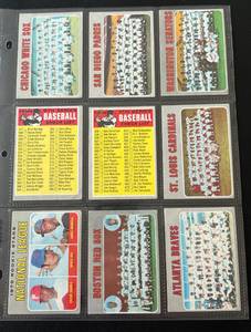 lot 45D image: 1970 Topps (9) Card Vintage Baseball Lot - Team Cards and Checklists