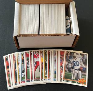 lot 214A image: 1991 Upper Deck Football Box - Likely Incomplete Set of Cards