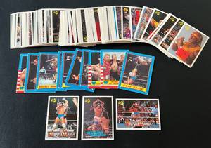 lot 217A image: 90 WWF Wrestling Cards with Ultimate Warrior RCs, Hulk Hogan