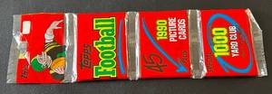 lot 218A image: 1990 Topps Football Rack Pack