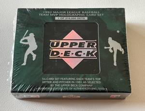 lot 161C image: 1992 Upper Deck Team MVP Holographic Card Set, Limited Edition Baseball Cards