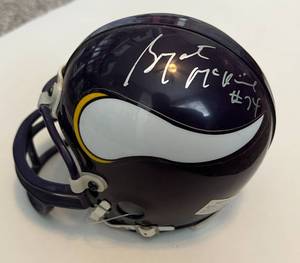lot 15B image: Bryant McKinnie Signed Minnesota Vikings Football Mini Helment