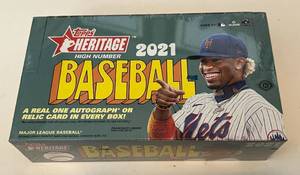 lot 30B image: 2021 Topps Heritage High Number Series Hobby Box - Factory Sealed Baseball Cards