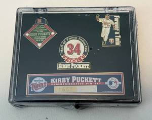 lot 110A image: Kirby Puckett Limited Edition Hall of Fame Pin Set, Only 5,000 Made, Minnesota Twins Baseball