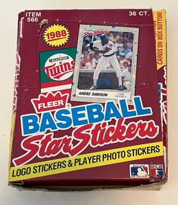 lot 109A image: 1988 Fleer Super Str Stickers Baseball Pack Box - Sealed Baseball Cards