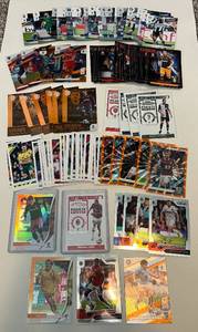 lot 117A image: 120 Card Soccer Lot - 2019-20 Donruss, Panini, Prizm, Contenders, Illusions, Elite, XR, Prestige, Absolute, Chronicles and More