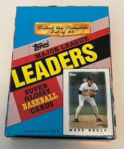 lot 198A image: 1987 Topps Baseball Major League Leaders Baseball Cards - 36 Packs