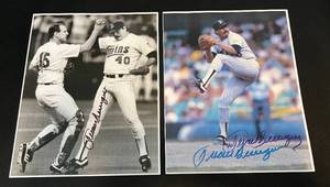 lot 203A image: (2) Juan Berenguer Signed 8x10 Photos - Minnesota Twins Baseball