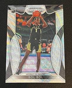 lot 205A image: Bol Bol RC 299 Silver Wave Refractor 2019-20 Prizm Draft Picks, numbered 266299, RARE Basketball Rookie Card