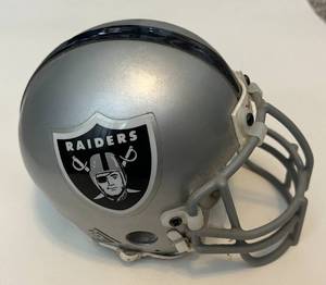 lot 211A image: Oakland Raiders Riddell Mini Football Helmet
