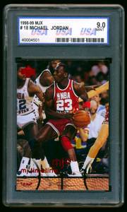 lot 13 image: Michael Jordan Graded 9 Mint 1998-99 Upper Deck MJX #18 Basketball Card