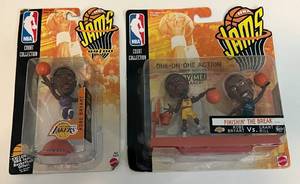 lot 77C image: Kobe Bryant  Grant Hill NBA Jams Basketball Figures