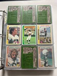 lot 15D image: 1978 Topps Vintage Football Binder - Partial Set 300-400 Cards - Payton, Tarkenton, Bradshaw, Lambert, Manning, Greene, Eller, Foreman, Stallworth RC, Selmon, Page, Ham,