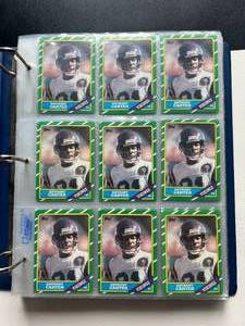lot 17D image: 241 Vintage Minnesota Vikings, Chicago Bears, and Green Bay Packers Football Cards, 1974-1992 - Tarkenton,  (27) Anthony Carter RCs, (8) William Perry RCs, and more
