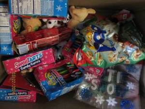 lot of stuffed animals and candy in date