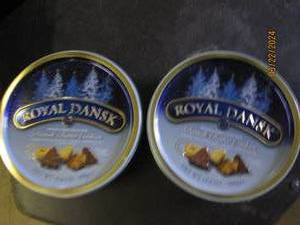 2 royal dansk tins butter cookies best by date of december 2024