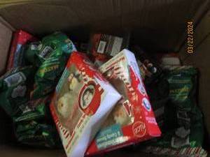 box of candy and popcorn...