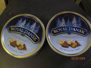 2 tins of royal dansk danish butter cookies best buy date of december 2024