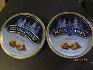 2 tins of royal dansk danish butter cookies best buy date of december 2024