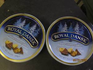 2 tins of royal dansk danish butter cookies best buy date of december 2024