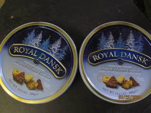2 tins of royal dansk danish butter cookies best buy date of december 2024