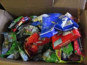 box of in date candy...