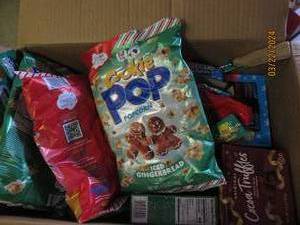 box of candy and popcorn in date...
