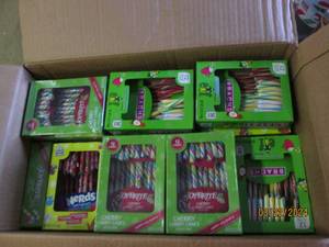 box of candy canes in date Best by 08252024