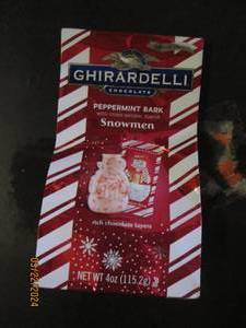 4 oz of ghirardelli chocolate peppermint bark snowman best buy date of 42024